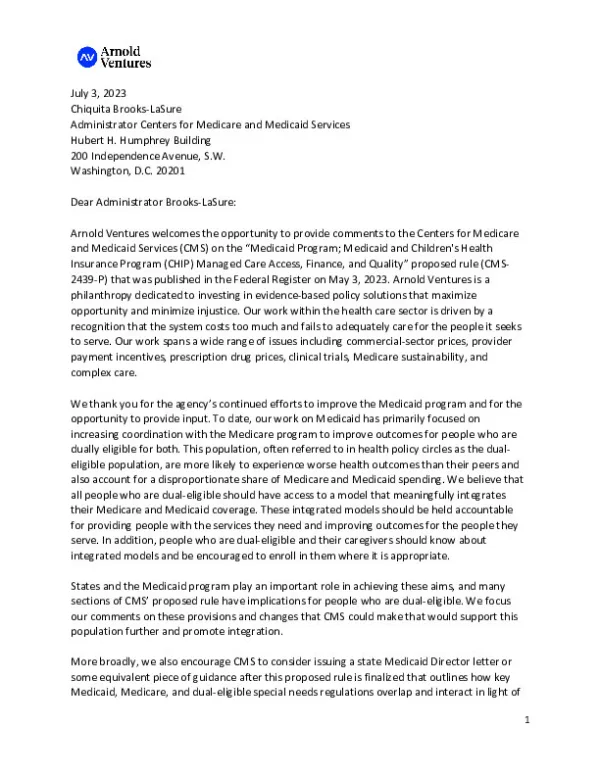 AV Medicaid Managed Care Comment Letter