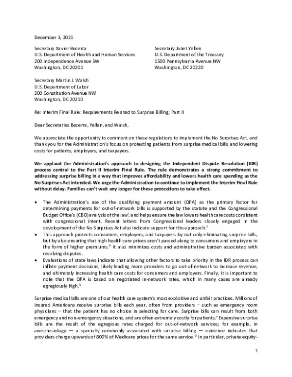 Arnold Ventures IFR Part 2 Comments