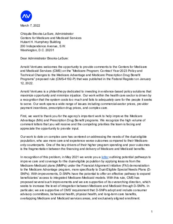 AV Comment Letter MA Proposed Rule 3 2