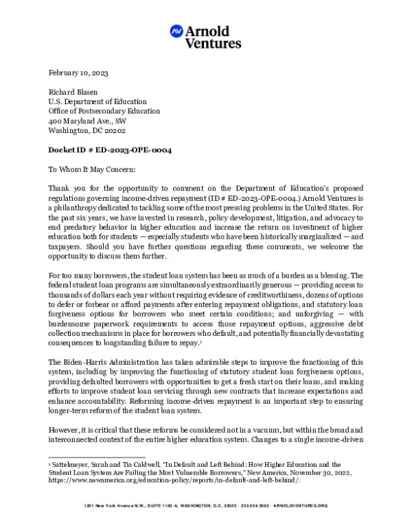 AV IDR Comment FINAL