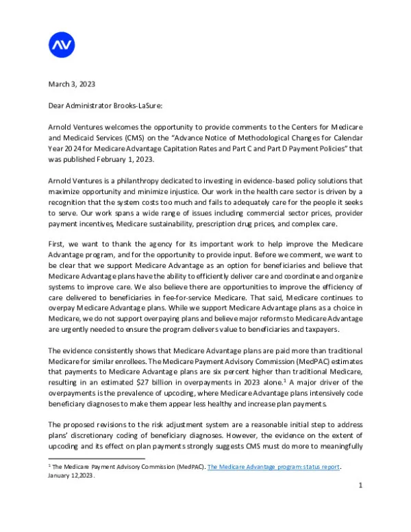 AV Comment Letter on 2024 MA Advance Notice FINAL