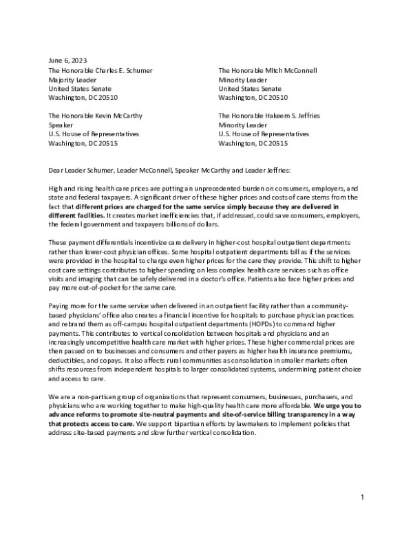 Site Neutral Statement