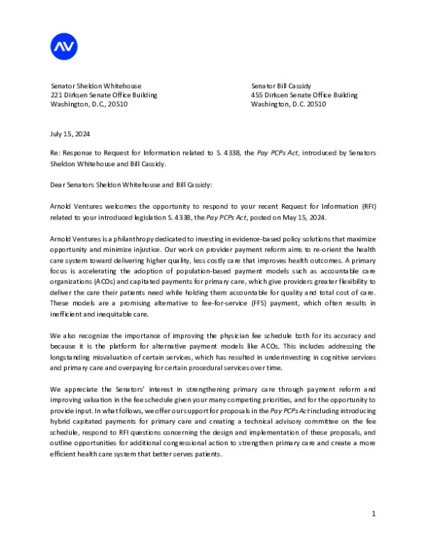 AV Response to Cassidy Whitehouse RFI