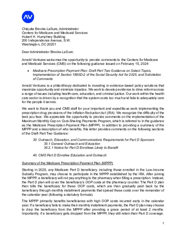 AV Comment Letter to CMS on the MPPP FINAL