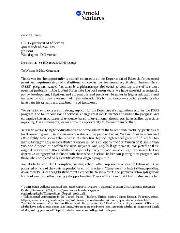 AV Comments on PSSG Priorities 6 27 24