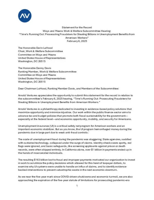 AV SFR Times Running Out Prosecuting Fraudsters for Stealing Billions in Unemployment Benefits from American Workers