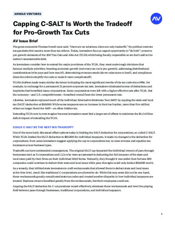 AV Public Finance Capping CSALT