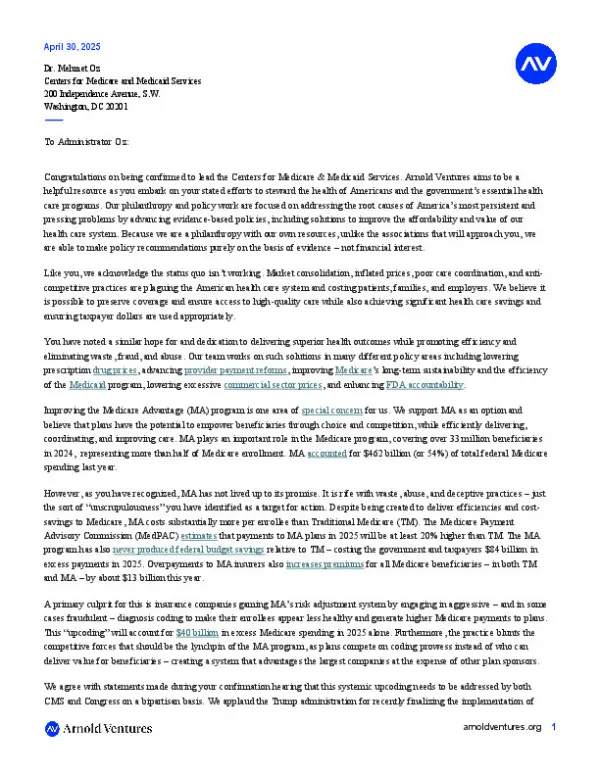 Letter from AV to Dr Oz FINAL 043025