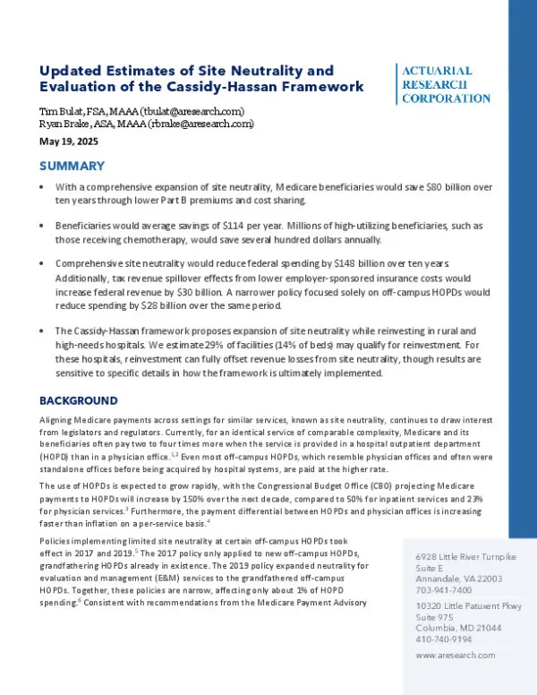Updated Estimates of Site Neutral and C H Evaluation 2025 05 19