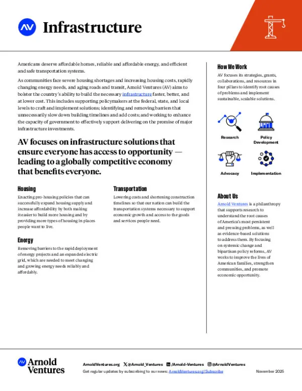Arnold Ventures - Infrastructure - Overview
