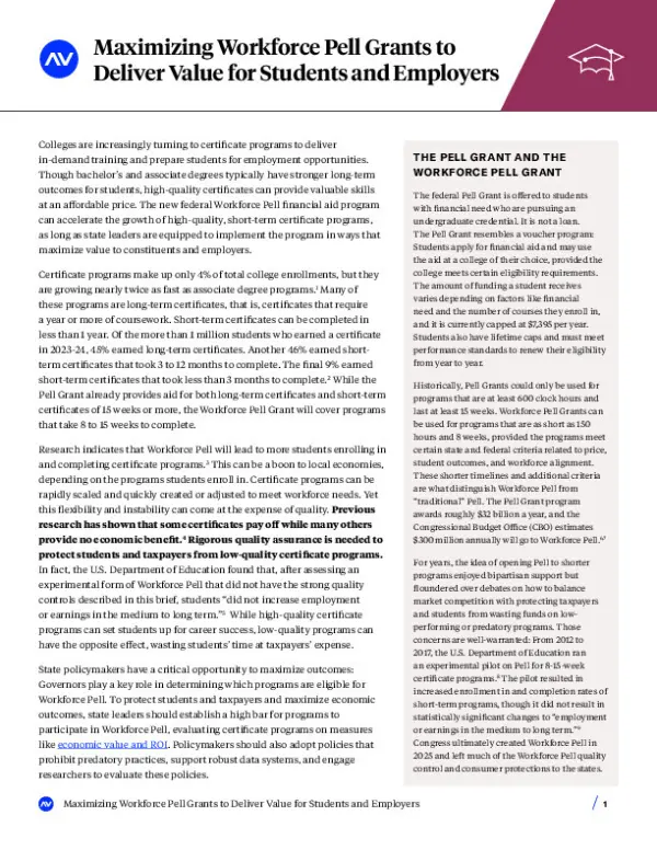 202601 AV Brief HE Workforce Pell Grant