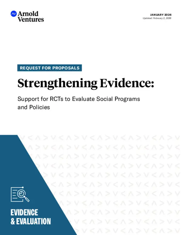 AV RFP Strengthening Evidence