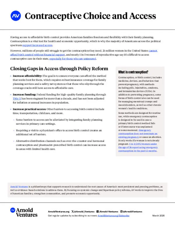 Contraceptive Choice And Access Overview