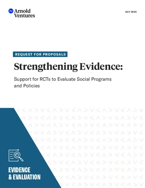 AV Strengthening Evidence RFP