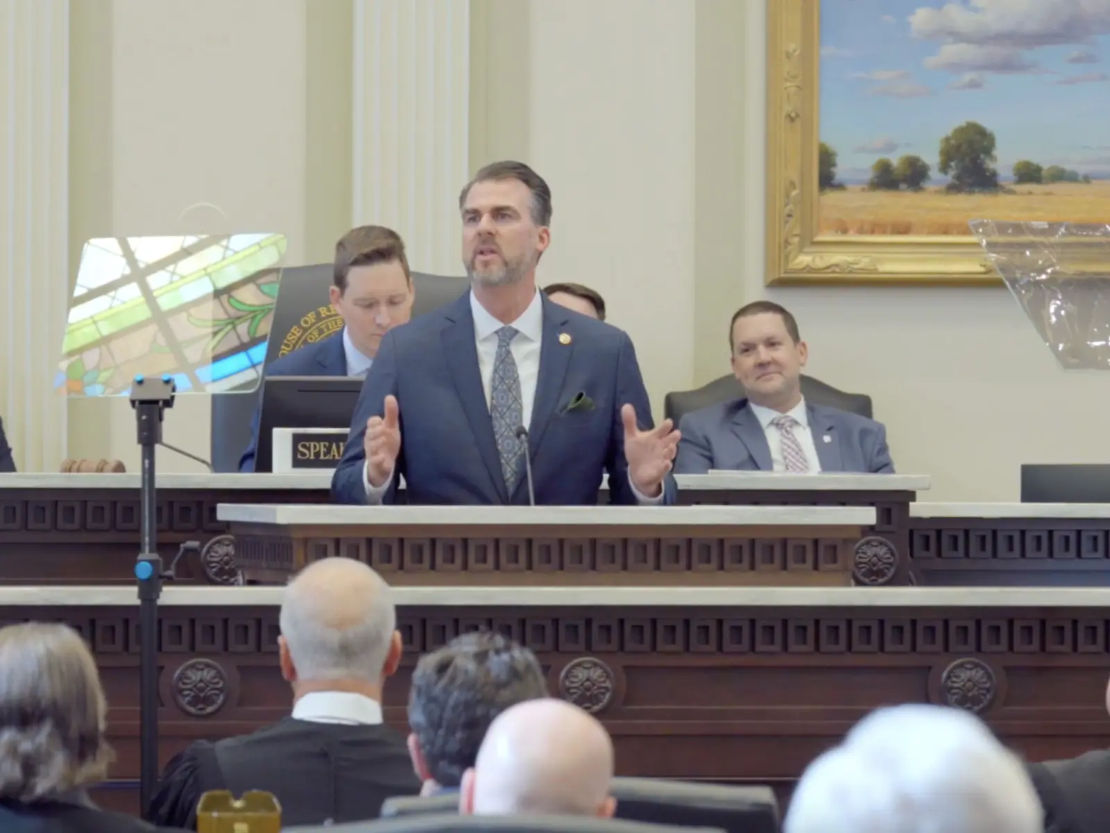 Oklahoma Governor Kevin Stitt during Second Chance Month (2025).