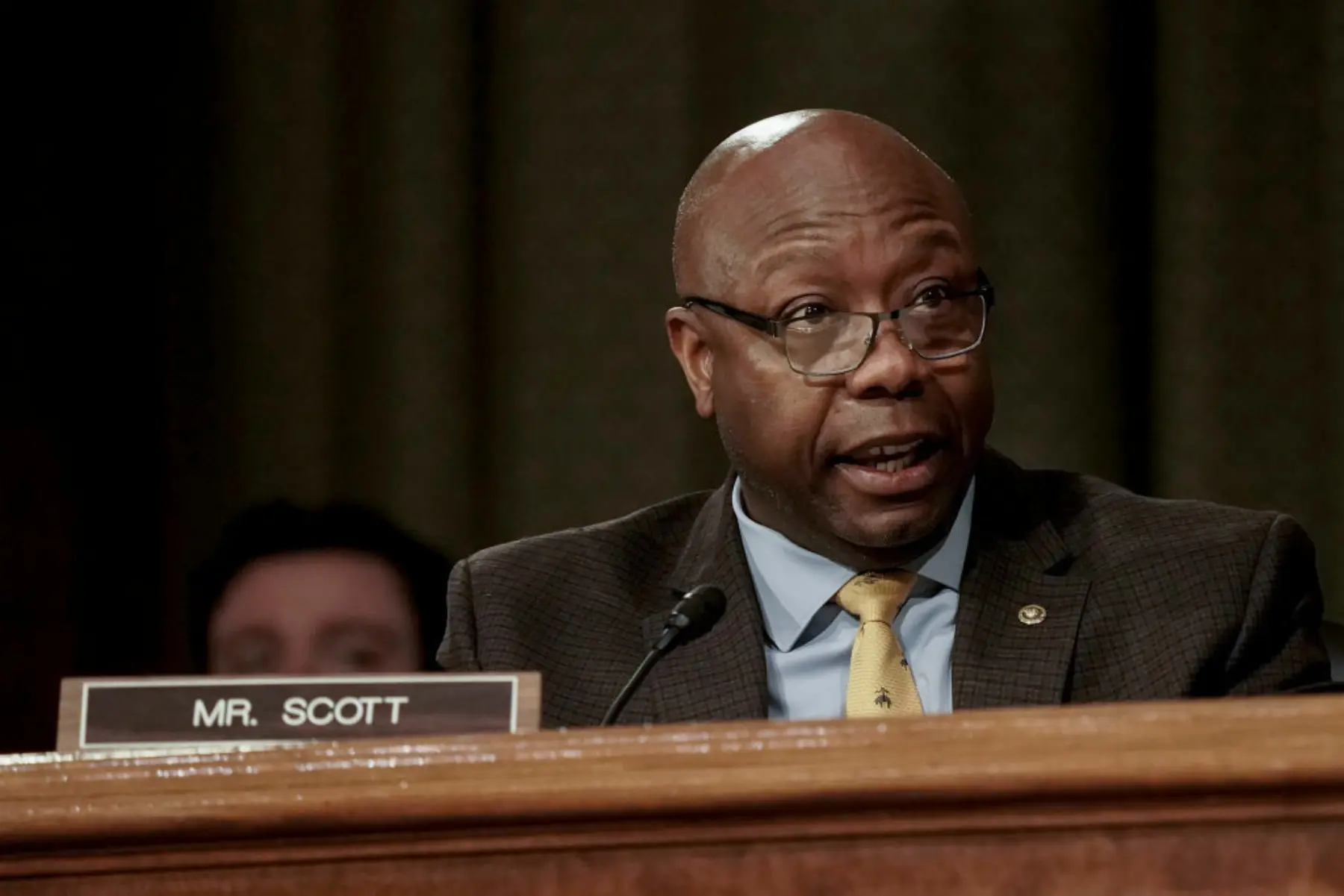 A view of Senator Tim Scott in Congress.